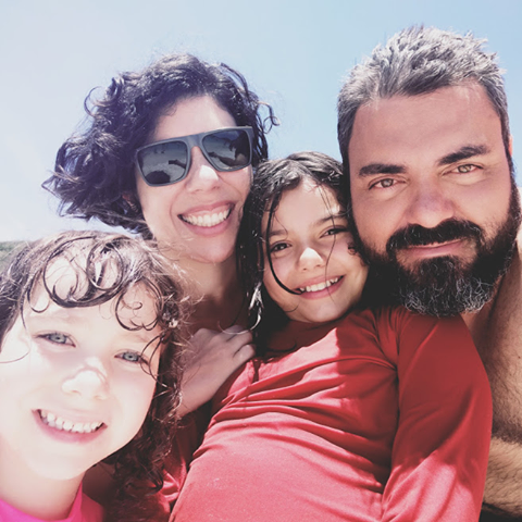 Familia na praia